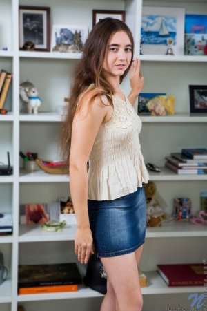 Mara Gri comes home from school and toys her pussy photo 4