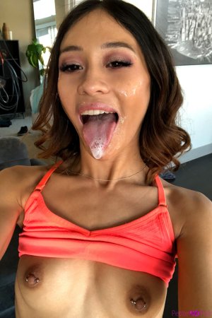 Sexy brunette gets covered with a well-deserved cumshot photo 22